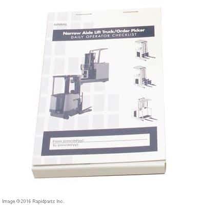 CAT LIFT TRUCKS - CHECK LIST - REACH and ORDER (4) A000025795 A000025795