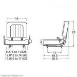 CAT LIFT TRUCKS - SEAT, FOLD WITH BELT A000025820 A000025820