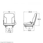 CAT LIFT TRUCKS - SEAT, DELUXE MOLDED TWO-PIECE W/ADJUSTERS AND BELT A000028830 A000028830
