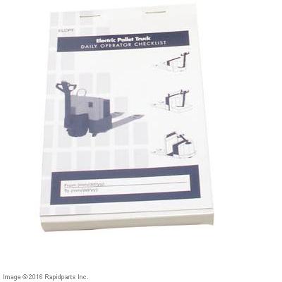 CAT LIFT TRUCKS - CHECK LIST,ELEC PALLET (4 A000025796 A000025796