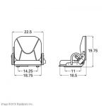 CAT LIFT TRUCKS - SEAT, WITH RETRACTABLE BELT A000021160 A000021160