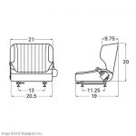 CAT LIFT TRUCKS - SEAT,VINYL W/SWITCH and BEL A000020015 A000020015
