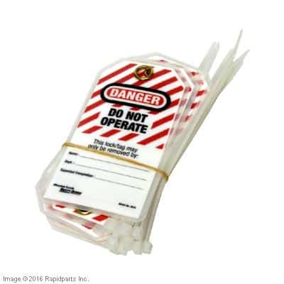 CAT LIFT TRUCKS - LOCK OUT TAGS ENGLISH 12PK A000016857 A000016857