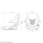 CAT LIFT TRUCKS - SEAT,MSG65 BLK VNL W/BLTand A000035474 A000035474