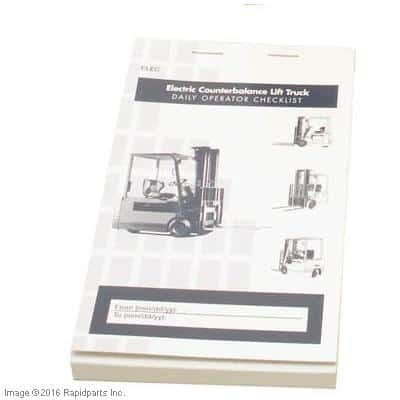 CAT LIFT TRUCKS - CHECK LIST,ELEC SIT DWN ( A000025793 A000025793
