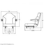 CAT LIFT TRUCKS - SEAT, VINYL W/ARMREST and RSB A000030266 A000030266