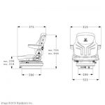 CAT LIFT TRUCKS - SEAT,MSG85 BLK VNL W/BLTand A000035471 A000035471