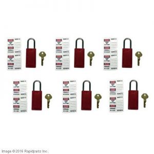 CAT LIFT TRUCKS - PADLOCK,RED 1-1/2" KEYALIKE X A000016822