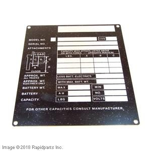 CAT LIFT TRUCKS - PLATE,NAME (BLANK) A000043169